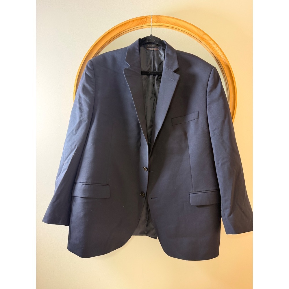 Lauren Ralph‎ Lauren Blazer Mens 46R Navy Blue Excellent 100% Wool Two Button